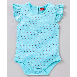Babyhug 100% Cotton Flutter Sleeves Onesies Multi Print Pack of 3 - Multicolour