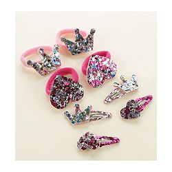 Babyhug Snap Clips And Rubber Band Pack of 8 - Multicolor