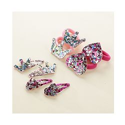 Babyhug Snap Clips And Rubber Band Pack of 8 - Multicolor