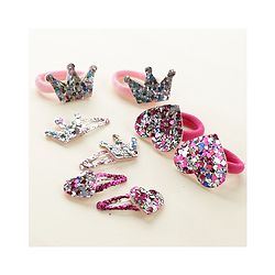 Babyhug Snap Clips And Rubber Band Pack of 8 - Multicolor