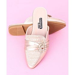 Cute Walk by Babyhug Stone Studded Sandals - Golden