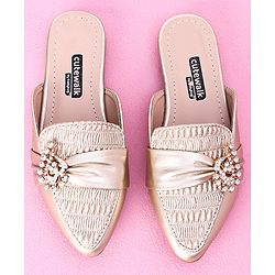 Cute Walk by Babyhug Stone Studded Sandals - Golden