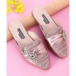 Cute Walk by Babyhug Stone Studded Sandals - Golden