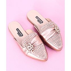 Cute Walk by Babyhug Stone Studded Sandals - Golden