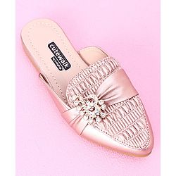 Cute Walk by Babyhug Stone Studded Sandals - Golden