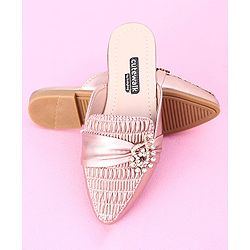 Cute Walk by Babyhug Stone Studded Sandals - Golden
