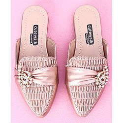Cute Walk by Babyhug Stone Studded Sandals - Golden