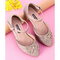Cute Walk by Babyhug Sandals Bow & Stones Applique - Golden