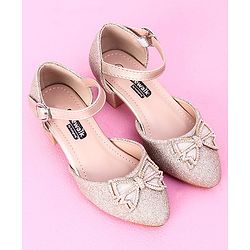 Cute Walk by Babyhug Sandals Bow & Stones Applique - Golden