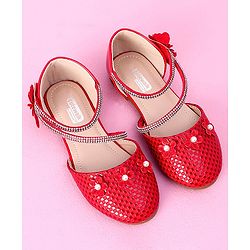 Cute Walk by Babyhug Ballerina with Flower Applique - Red