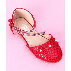 Cute Walk by Babyhug Ballerina with Flower Applique - Red