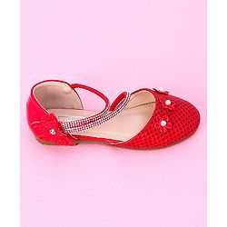 Cute Walk by Babyhug Ballerina with Flower Applique - Red