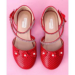 Cute Walk by Babyhug Ballerina with Flower Applique - Red