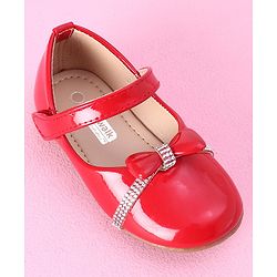 Cute Walk by Babyhug Ballerinas Bow Applique - Red