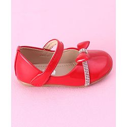 Cute Walk by Babyhug Ballerinas Bow Applique - Red