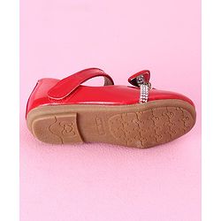 Cute Walk by Babyhug Ballerinas Bow Applique - Red