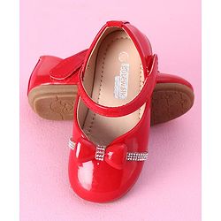 Cute Walk by Babyhug Ballerinas Bow Applique - Red