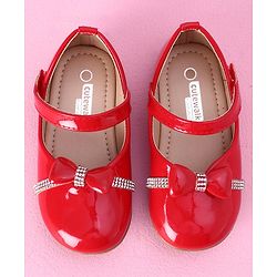 Cute Walk by Babyhug Ballerinas Bow Applique - Red