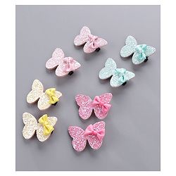Babyhug Bow & Butterfly Hair Clips Pack of 8 - Multicolor
