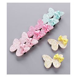 Babyhug Bow & Butterfly Hair Clips Pack of 8 - Multicolor