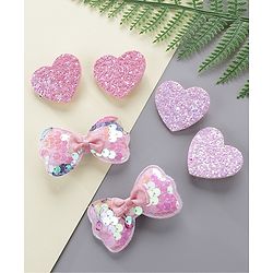Babyhug Hair Clips Pack of 6 - Pink
