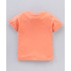 Babyhug Half Sleeves Quick Dry Night Suit Dolphin Print - Orange White