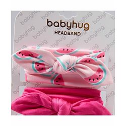 Babyhug Girls Headbands Pack of 3 - Pink and White