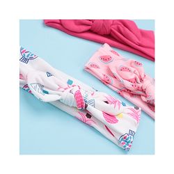 Babyhug Girls Headbands Pack of 3 - Pink and White