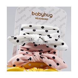Babyhug Polka Dots Headbands Pack Of 3 - Multicolour