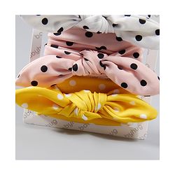 Babyhug Polka Dots Headbands Pack Of 3 - Multicolour