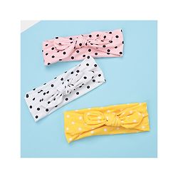 Babyhug Polka Dots Headbands Pack Of 3 - Multicolour