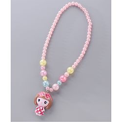 Babyhug Beaded Bracelet & Necklace With Doll Pendant Pack Of 2 - Pink