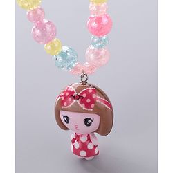 Babyhug Beaded Bracelet & Necklace With Doll Pendant Pack Of 2 - Pink