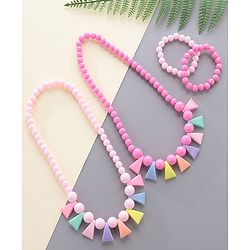 Babyhug Necklace & Bracelet Set Pack Of 4 - Pink