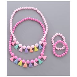Babyhug Necklace & Bracelet Set Pack Of 4 - Pink