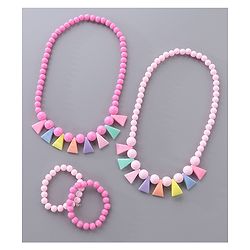 Babyhug Necklace & Bracelet Set Pack Of 4 - Pink
