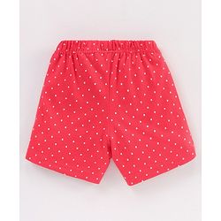 Babyhug Knee Length Knitted Skort Dot Print - Pink