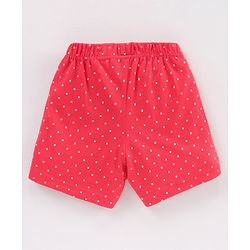Babyhug Knee Length Knitted Skort Dot Print - Pink