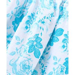 Babyhug Knee Length Cotton Skirt Floral Print- Blue