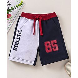 Babyhug Knee Length Shorts Text Print- Grey