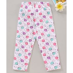 Babyhug Full Length Leggins Sea Shells Print - White