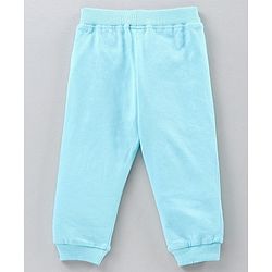 Babyhug Full Length Cotton Lounge Pant with Flamingo Print - blue