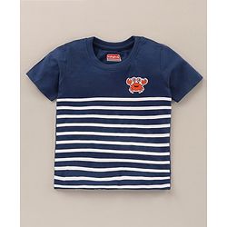 Babyhug Half Sleeves Cotton T-Shirts Multi-Print Pack of 3 - Blue White