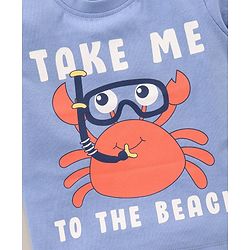 Babyhug Half Sleeves Cotton T-Shirts Multi-Print Pack of 3 - Blue White