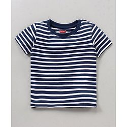 Babyhug Cotton Half Sleeves T Shirt Printed Pack of 3 - Blue Orange White