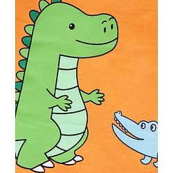 Babyhug Cotton Half Sleeves T Shirt Printed Pack of 3 - Blue Orange White