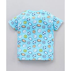Babyhug Half Sleeves Cotton Football Printed and Striped T-shirts Pack of 3 - Multicolour