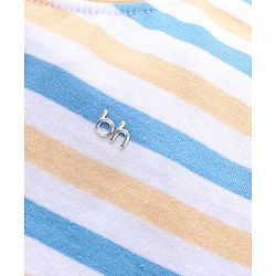 Babyhug Half Sleeves Cotton Football Printed and Striped T-shirts Pack of 3 - Multicolour