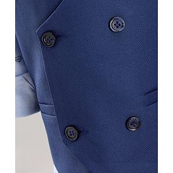 Babyhug Full Sleeves Party Suit Boat Print With Tie - Blue Grey