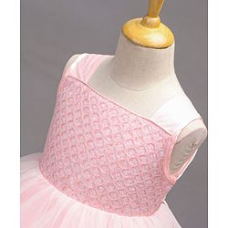 Babyhug Sleeveless Embroidered Party Wear Frock - Pink